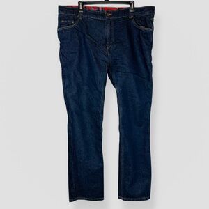 Fly Insulated Denim Pants Size 38 Lined Dark Wash Winter Workwear Outdoor Casual